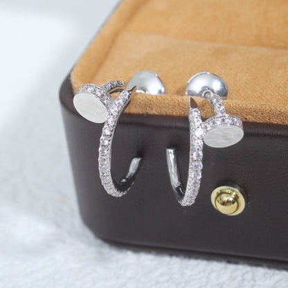 [Angela Jewellery]JUSTE EARRINGS 12.75MM SILVER DIAMOND
