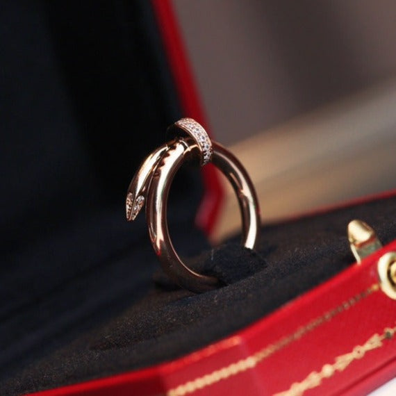 [Angela Jewellery]JUSTE RING 2.65MM PINK GOLD DIAMOND