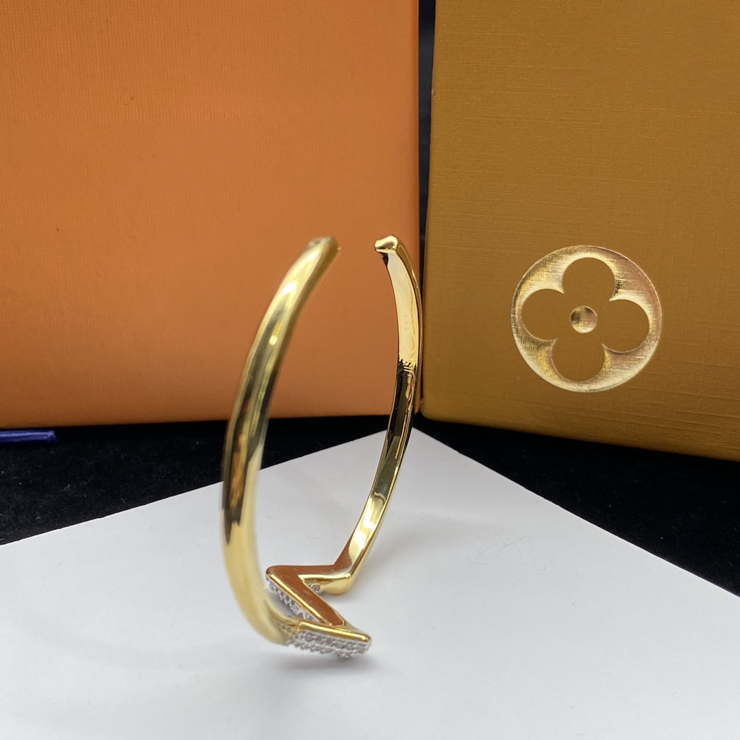 [Angela Jewellery]VOLTE UPSITE DOWN DIAMOND GOLD OPEN BRACELET