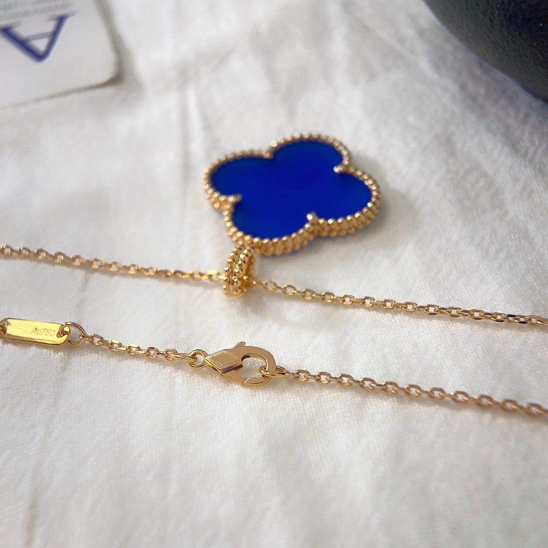 [Angela Jewellery]CLOVER 25MM NECKLACE TURQUOISE ROSE GOLD