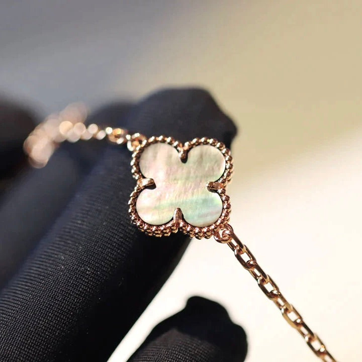 [Angela Jewellery]CLOVER 20 MOTIFS DARK MOP DIAMOND  NECKLACE