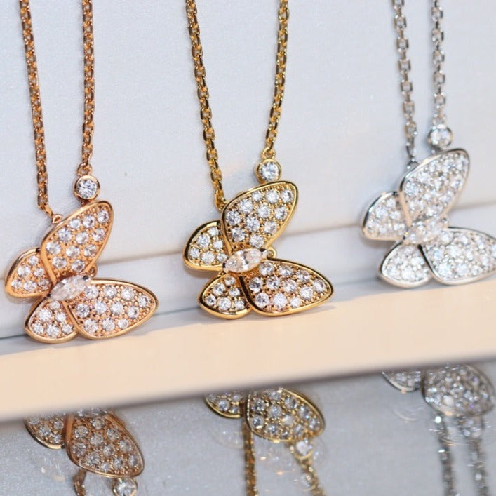 [Angela Jewellery]BUTTERFLY DIAMOND NECKLACE