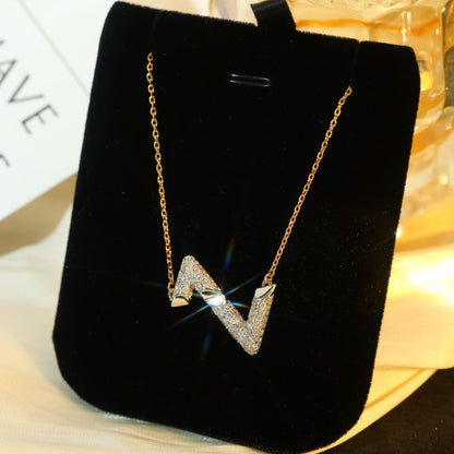 [Angela Jewellery]VOLT SILVER DIAMOND PEDANT NECKLACE