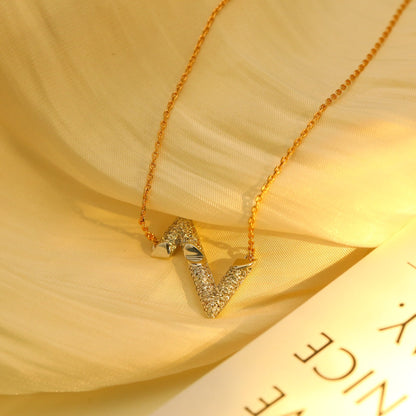 [Angela Jewellery]VOLT SILVER DIAMOND PEDANT NECKLACE