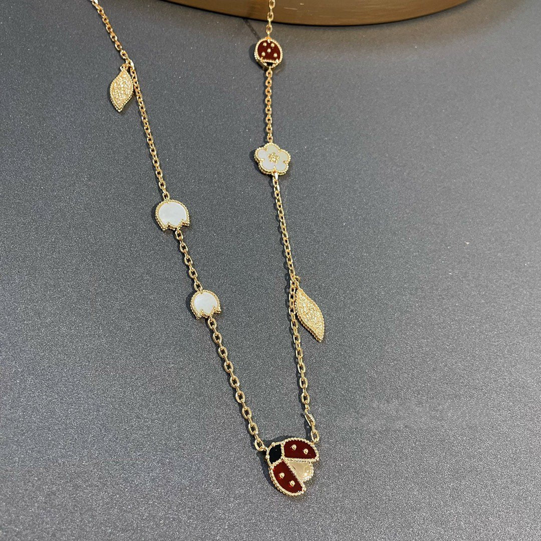 [Angela Jewellery]LUCKY SPRING 15 MOTIFS GOLD NECKLACE