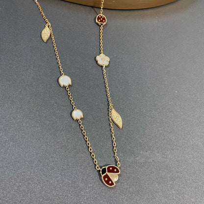 [Angela Jewellery]LUCKY SPRING 15 MOTIFS GOLD NECKLACE