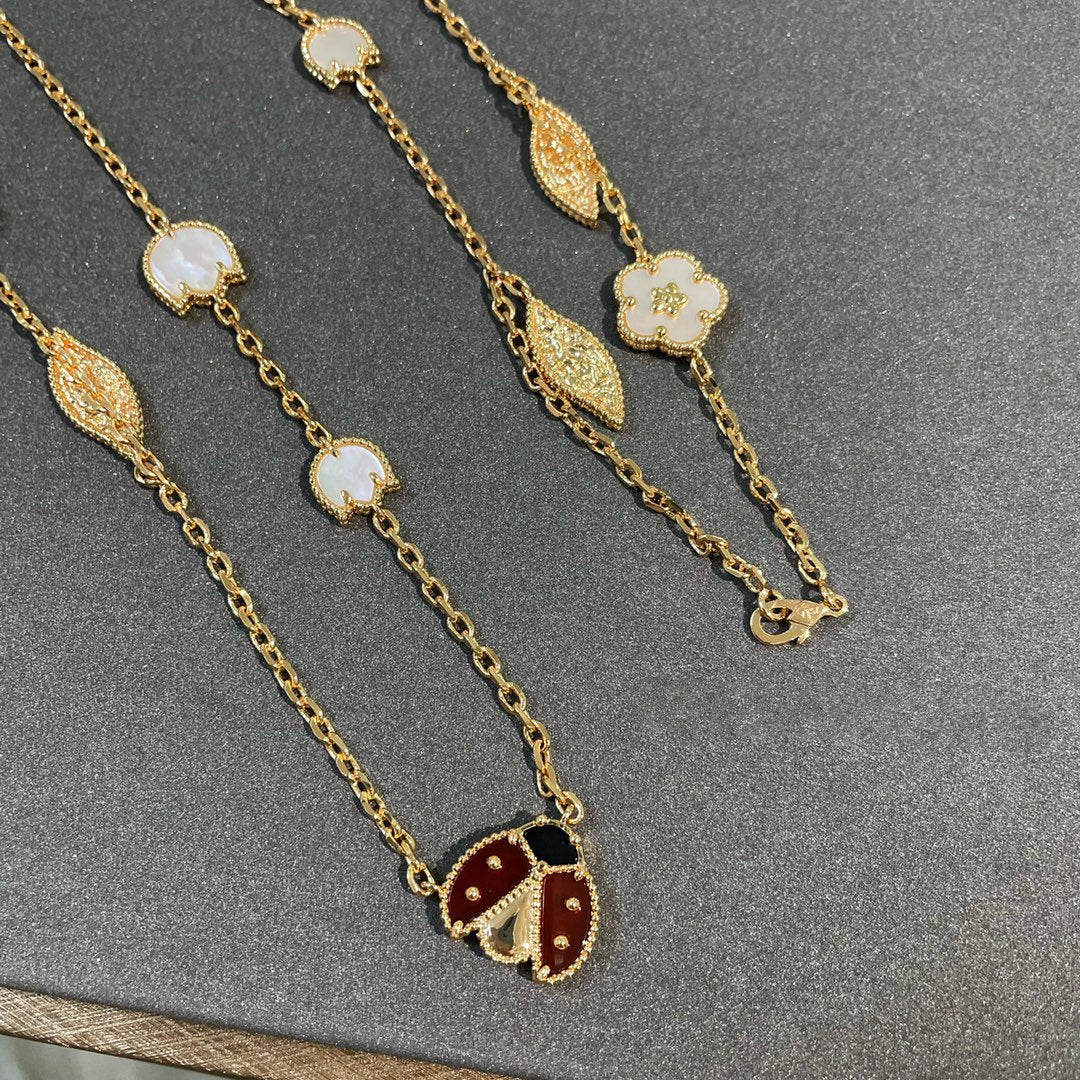 [Angela Jewellery]LUCKY SPRING 15 MOTIFS GOLD NECKLACE