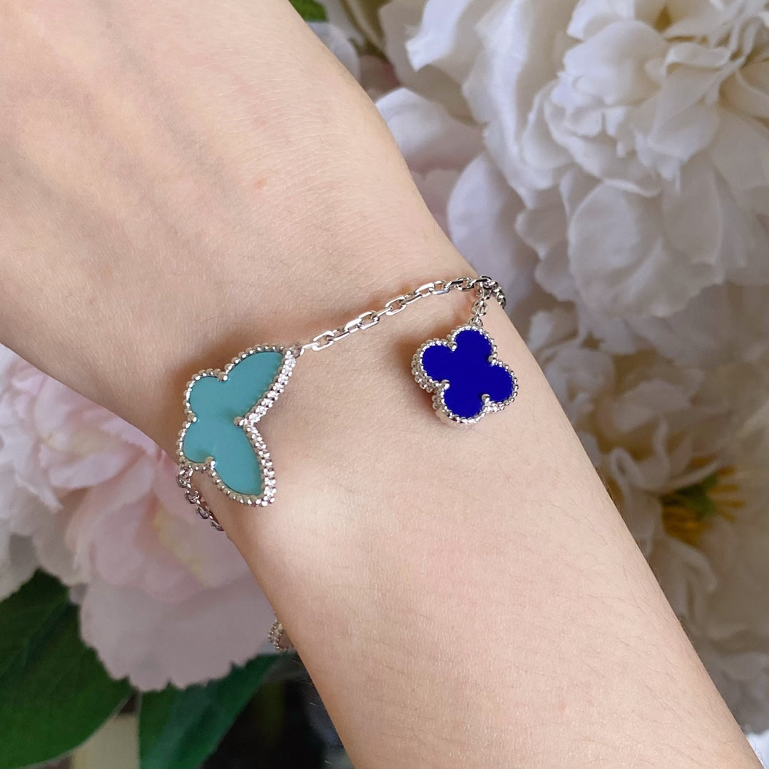 [Angela Jewellery]LUCKY SPRING SILVER BRACELET 4 MOTIF