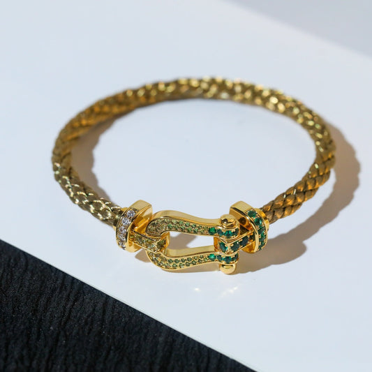 [Angela Jewellery]FORCE 10 GOLD GREEN DIAMOND PAVED