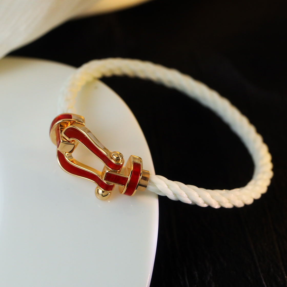 [Angela Jewellery]FORCE 10 WHITE TEXTILE DIAMOND PAVED