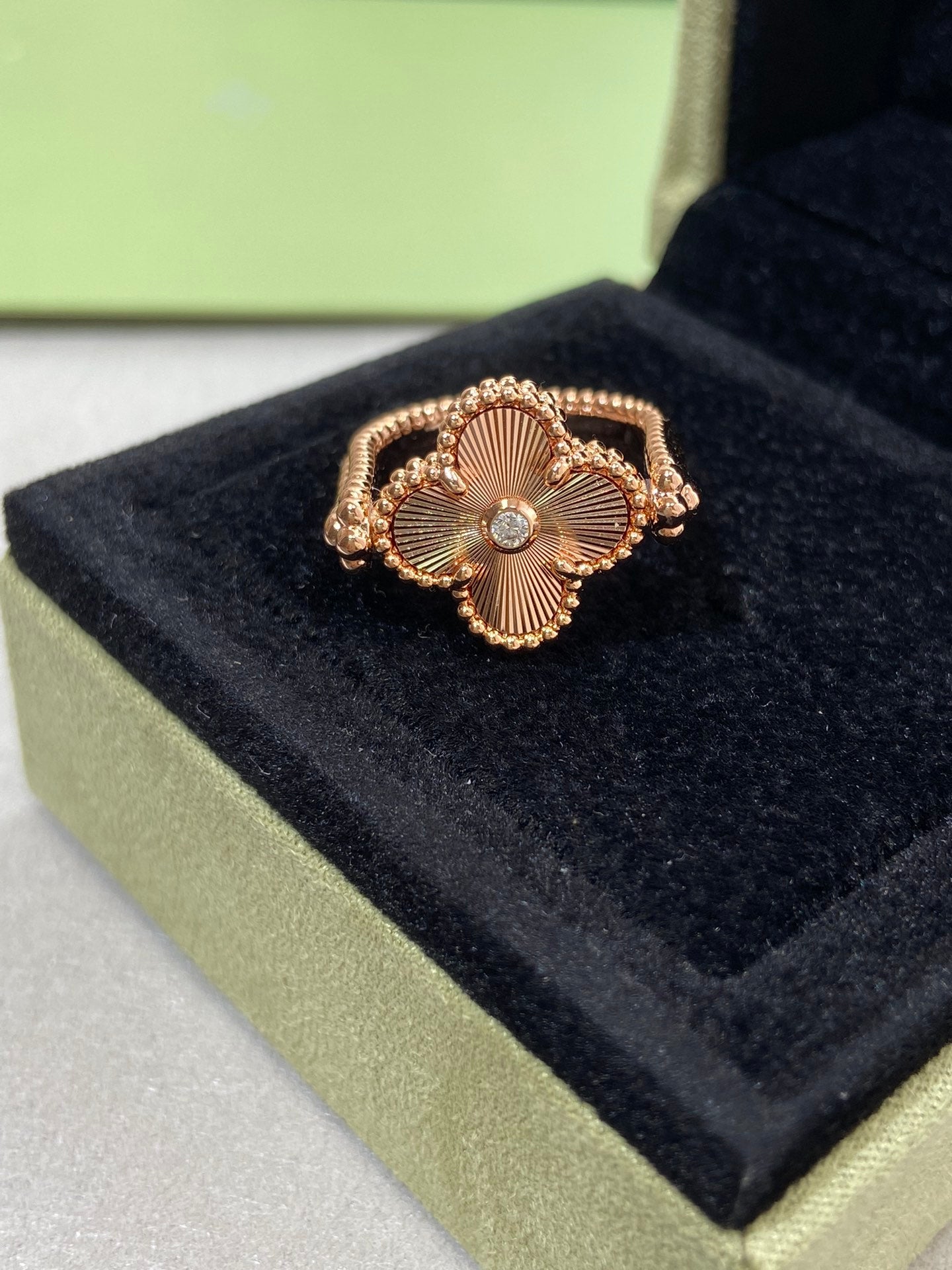 [Angela Jewellery]CLOVER RIVERSIBLE ROSE GOLD RING