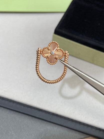 [Angela Jewellery]CLOVER RIVERSIBLE PINK GOLD RING