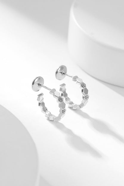 [Angela Jewellery]BEE LOVE DIAMOND HOOP EARRINGS