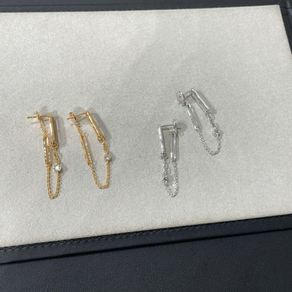 [Angela Jewellery]CHAINE CHAOS DIAMOND DROP EARRINGS