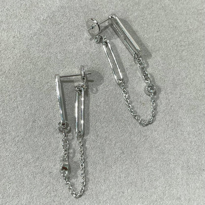 [Angela Jewellery]CHAINE CHAOS DIAMOND DROP EARRINGS