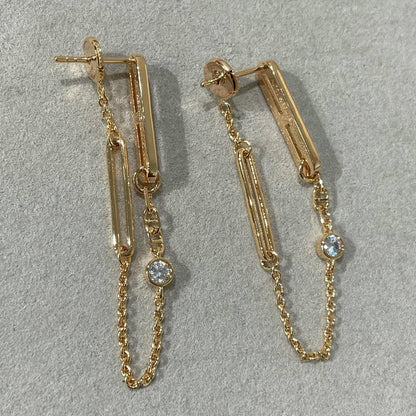 [Angela Jewellery]CHAINE CHAOS DIAMOND DROP EARRINGS