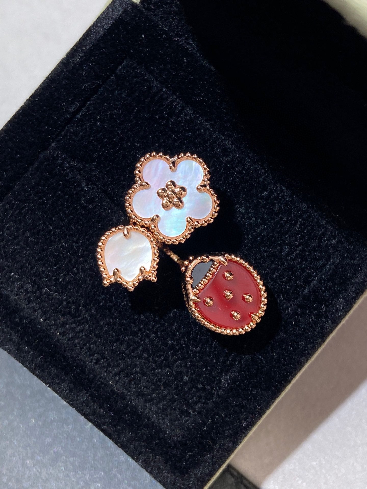 [Angela Jewellery]LUCKY 3 MOTIF ROSE GOLD RING