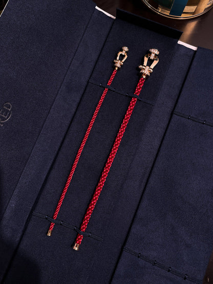 [Angela Jewellery]FORCE 10 HALF DIAMOND PINK GOLD RED CORDERI LARGE AND MEDIUM MODEL