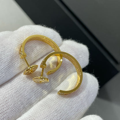 [Angela Jewellery]LOVE DIAMOND GOLD HOOP EARRINGS