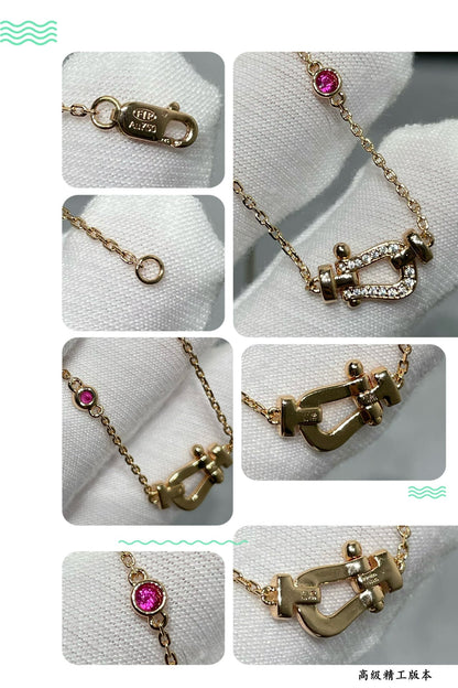 [Angela Jewellery]FORCE 10 DIAMOND PINK GOLD NECKLACE