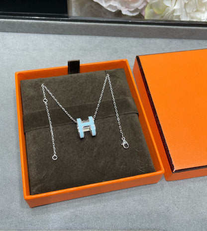 [Angela Jewellery]POP H SKY BLUE NECKLACE