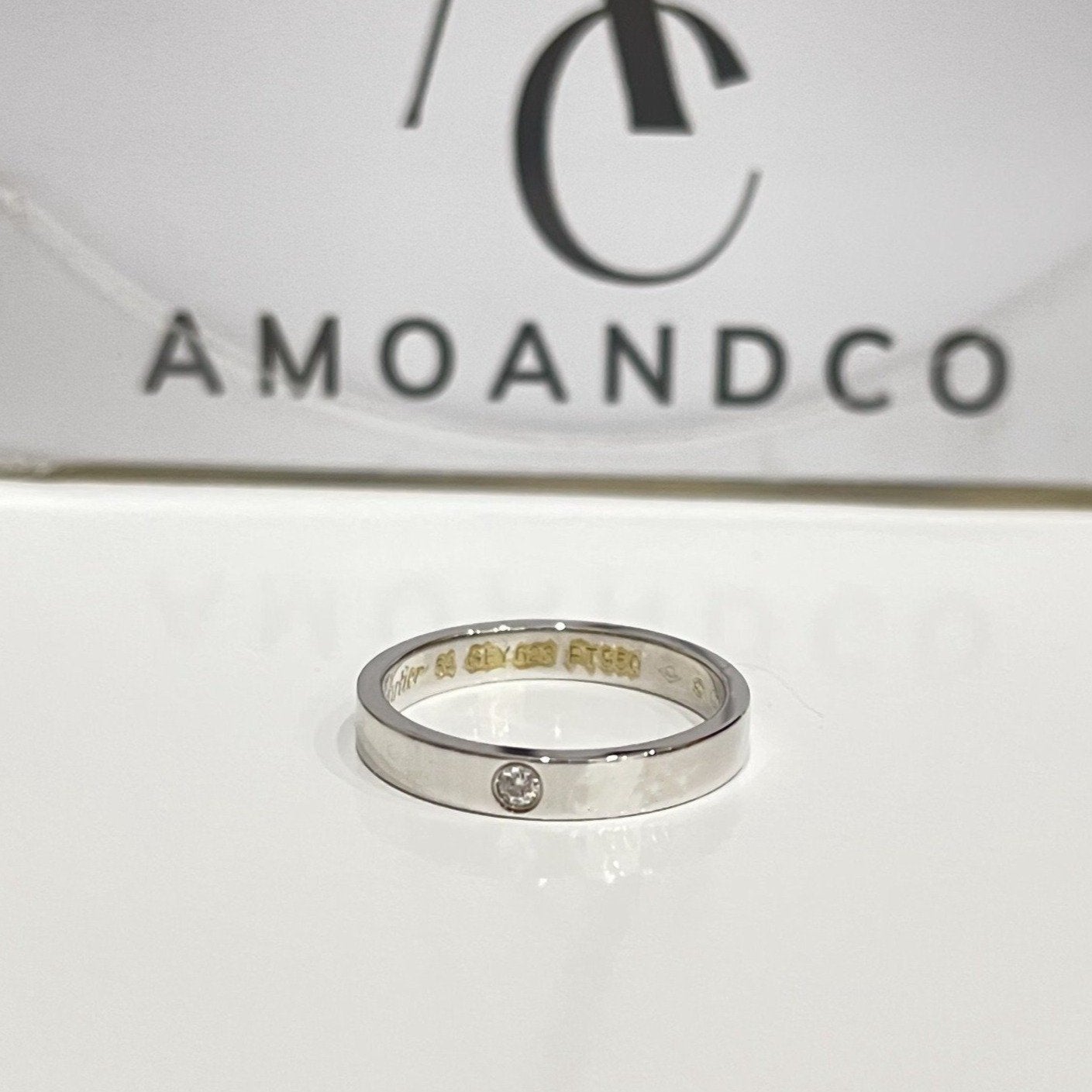 [Angela Jewellery]LOVE RING 4MM 1 DIAMOND
