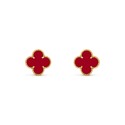 [Angela Jewellery]CLOVER MEDIUM 1 MOTIFS CARNELIAN  EARRINGS