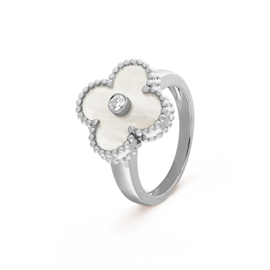 [Angela Jewellery]CLOVER SILVER MOP DIAMOND RING