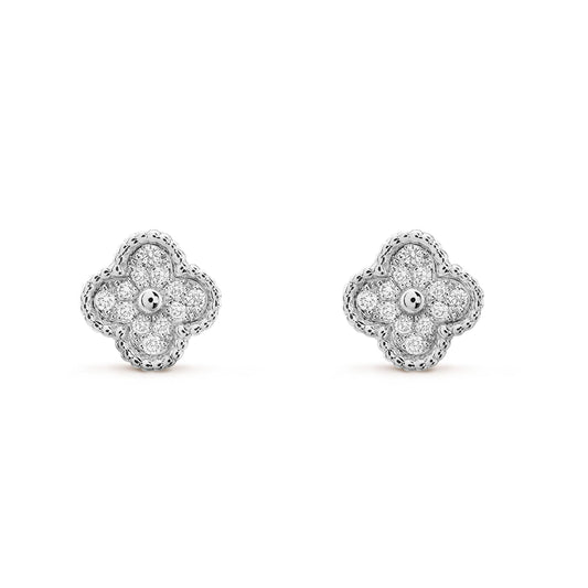 [Angela Jewellery]CLOVER MINI DIAMOND STUD EARRINGS
