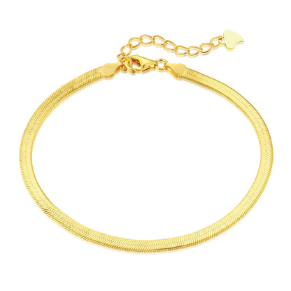 Angela Jewelry]Flat Snake Bone Chain Blade Necklace