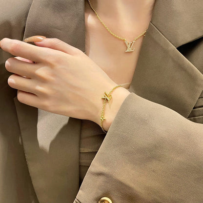 [Angela Jewellery]LOGO STAR MOTIF GOLD BRACELET