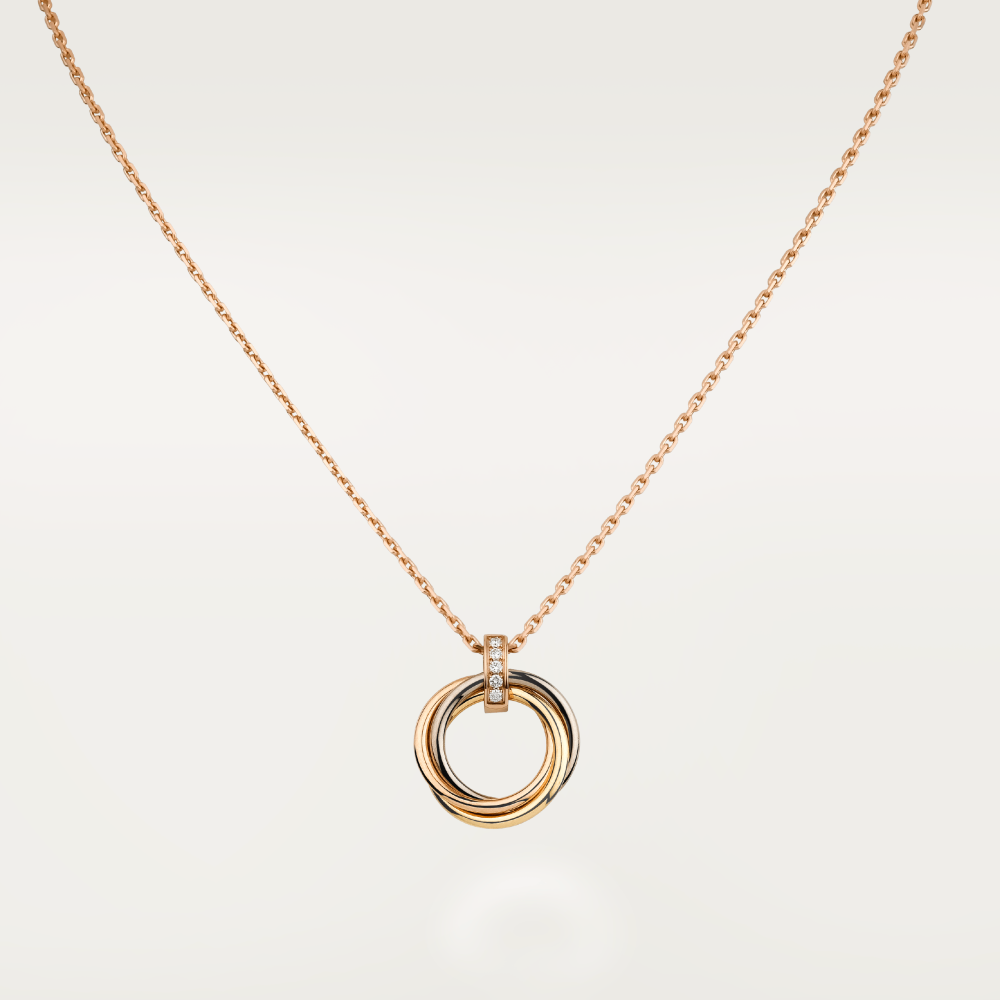 [Angela Jewellery]TRINITY NECKLACE GOLD  DIAMONDS