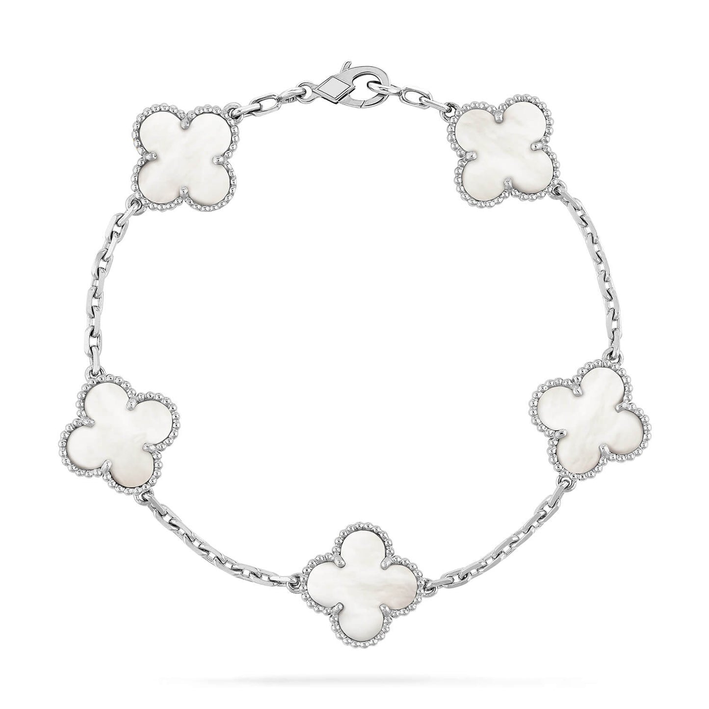 [Angela Jewellery]CLOVER SILVER MOP 5 MOTIF BRACELET