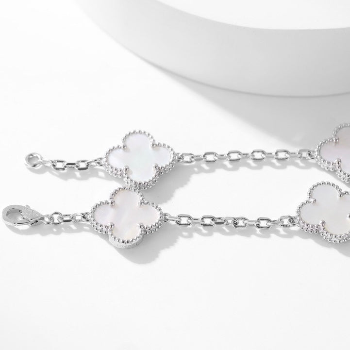 [Angela Jewellery]CLOVER 10 MOTIFS WHITE MOTHER OF PEARL NECKLACE
