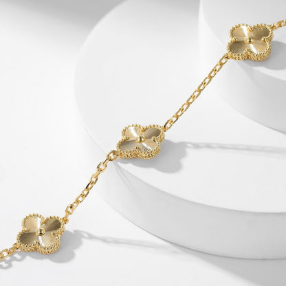 [Angela Jewellery]CLOVER 10 MOTIFS LASER NECKLACE