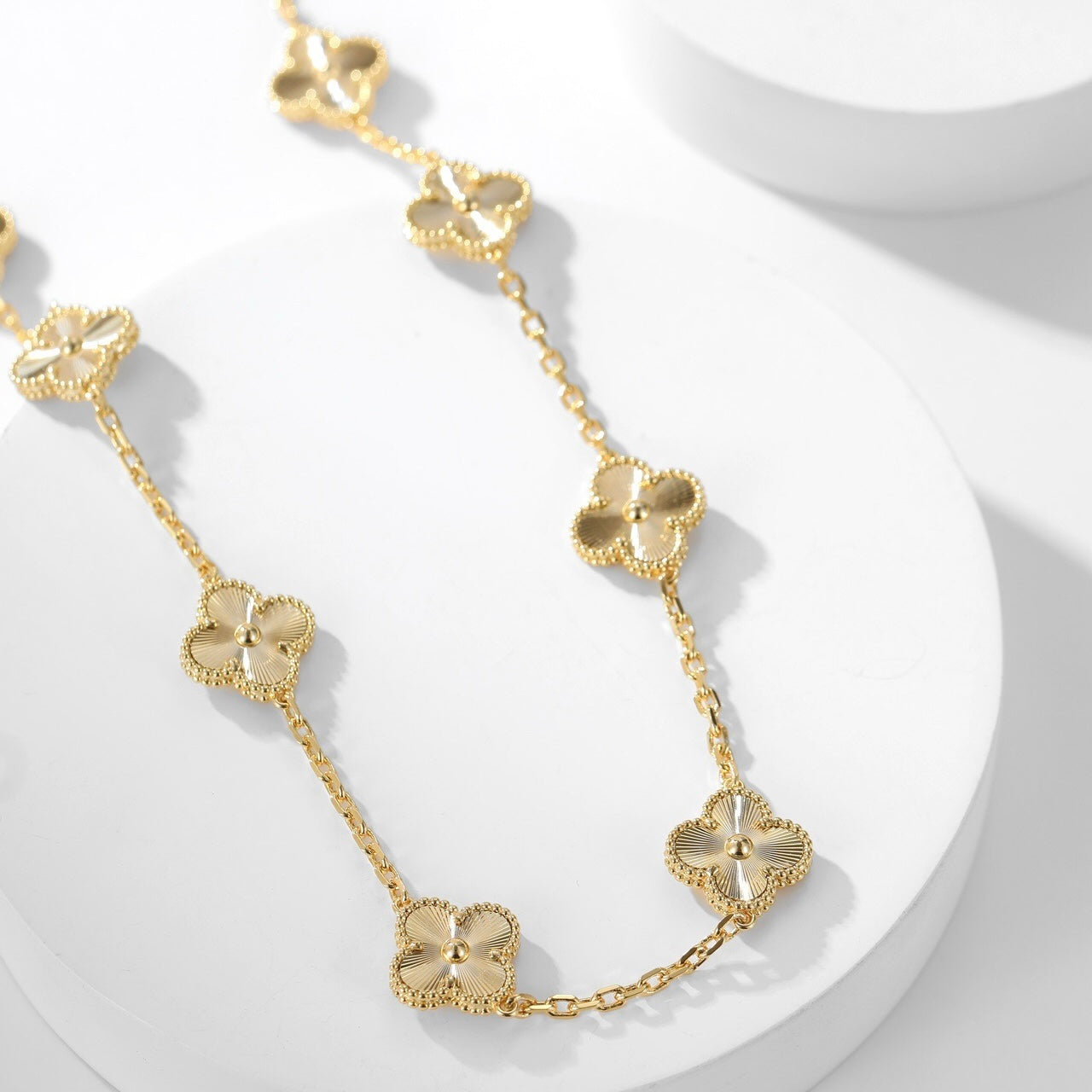 [Angela Jewellery]CLOVER 10 MOTIFS LASER NECKLACE