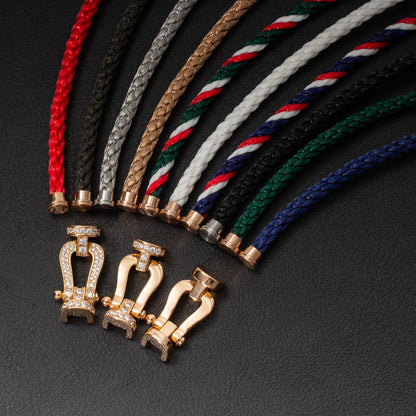 [Angela Jewellery]FORCE LARGE HORSESHOE FULL DIAMOND BRACELET SILVER