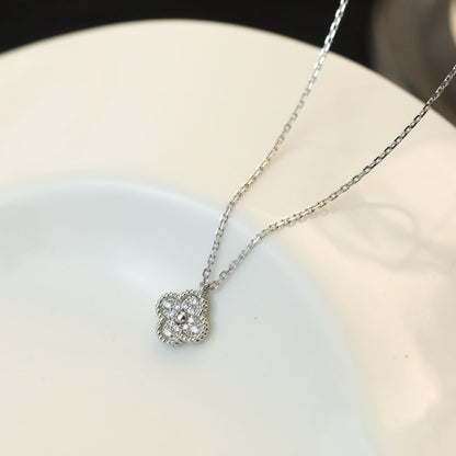 [Angela Jewellery]CLOVER MINI 9.5MM PENDANT DIAMOND NECKLACE