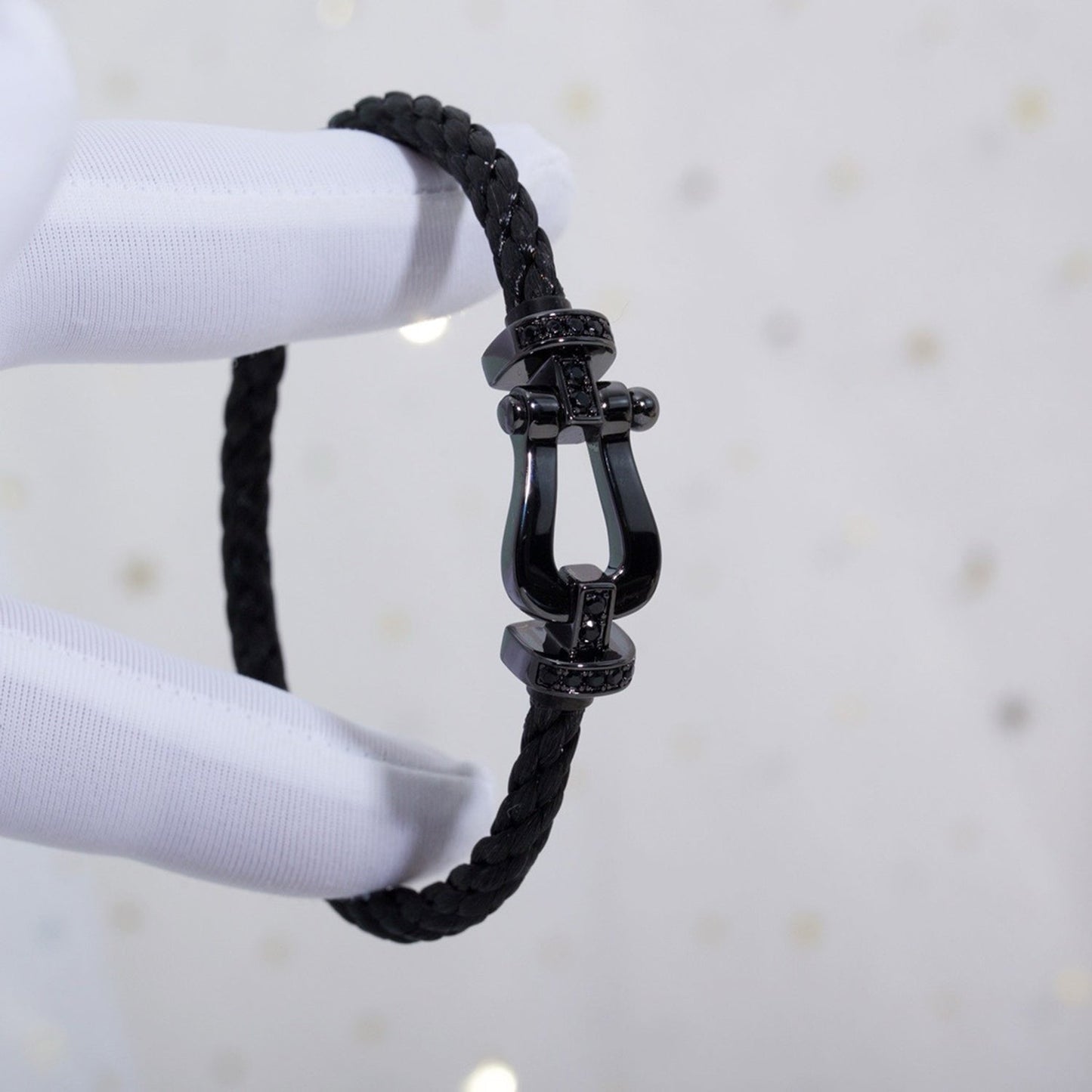 [Angela Jewellery]FORCE LARGE SERIES HORSESHOE BLACK SAMURAI BRACELET