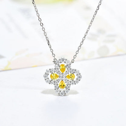[Angela Jewellery]LOOP NECKLACE FULL MOTIF DIAMOND 16MM MULTIPLE COLORS