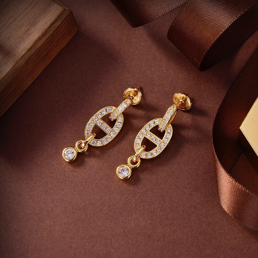 [Angela Jewellery]HM CHAINE DIAMOND EARRINGS