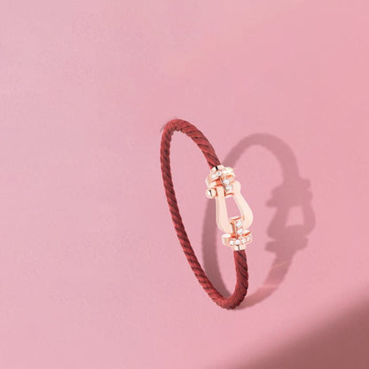 [Angela Jewellery]FORCE 10 HALF DIAMOND PINK GOLD RED CORDERI LARGE AND MEDIUM MODEL