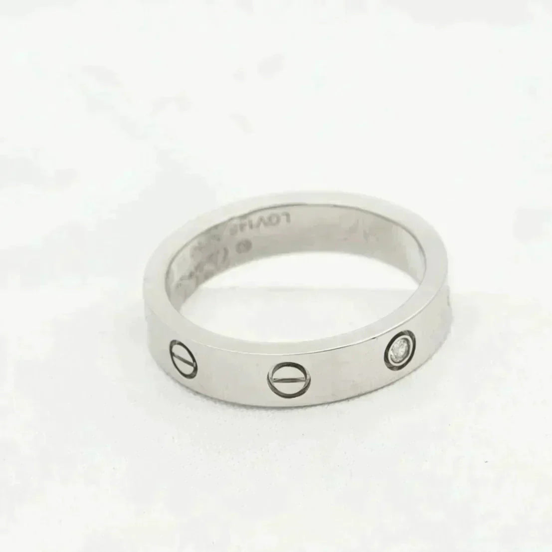 [Angela Jewellery]LOVE RING 4MM 1 DIAMOND SILVER