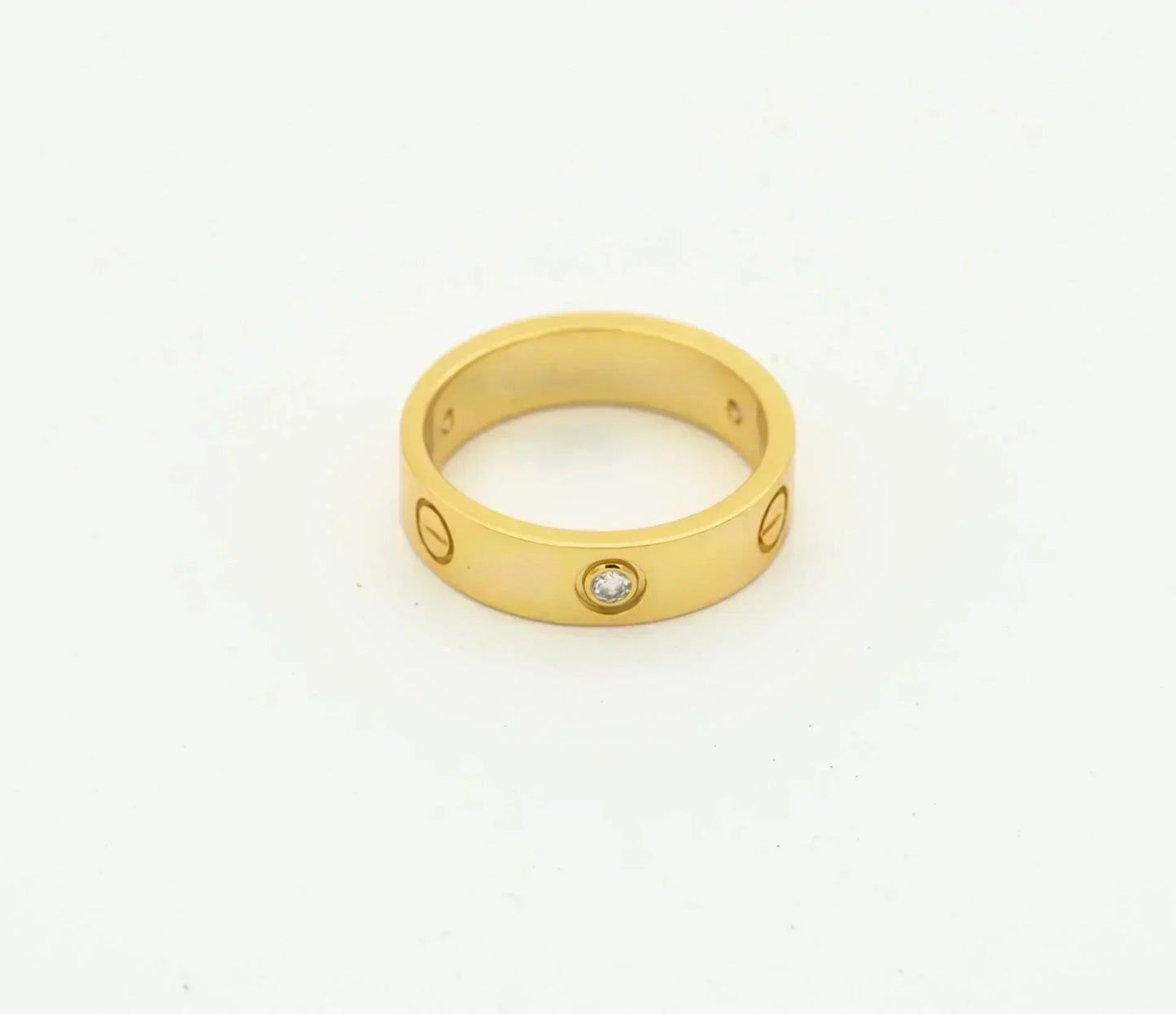 [Angela Jewellery]LOVE RING 4MM 1 DIAMOND GOLD
