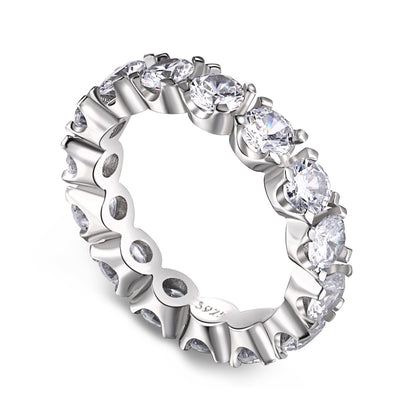 Angela Jewelry]Eternity Round Cut Tennis Ring