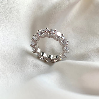 Angela Jewelry]Gorgeous Round Cut Tennis Ring