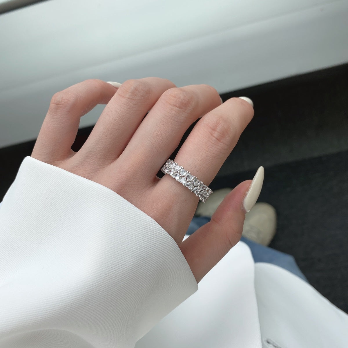 Angela Jewelry]Sparkling Full Heart Ring
