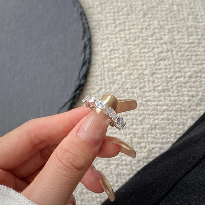 Angela Jewelry]Exquisite Pear Cut Tennis Ring
