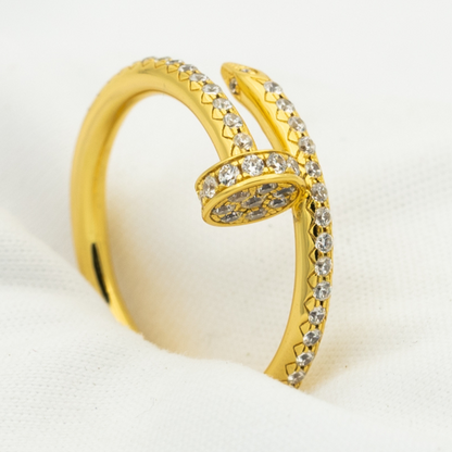 [Angela Jewellery]JUSTE RING 1.8MM GOLD DIAMONDS