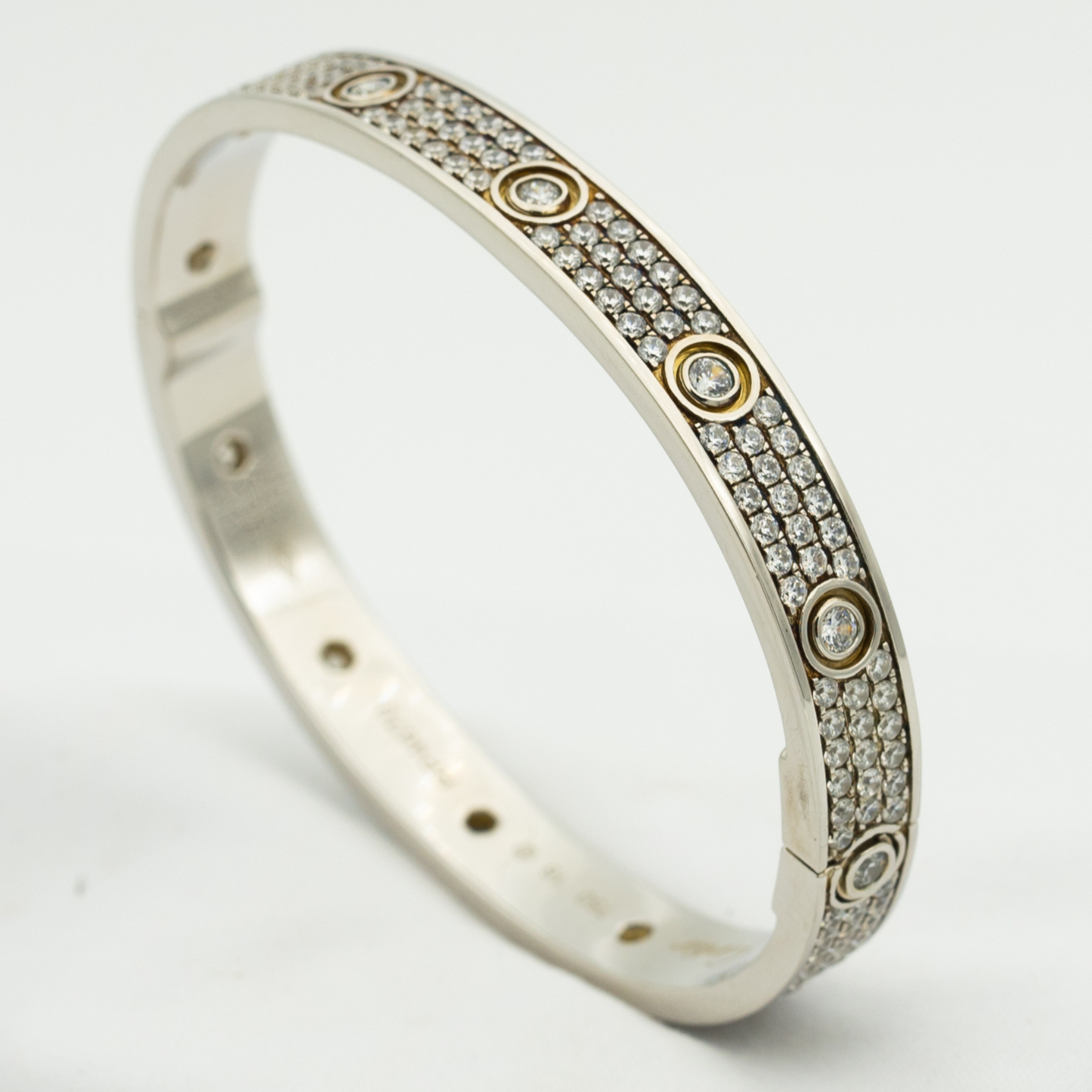 [Angela Jewellery]LOVE BRACELET 6.1MM DIAMOND-PAVED 10 BIG DIAMONDS